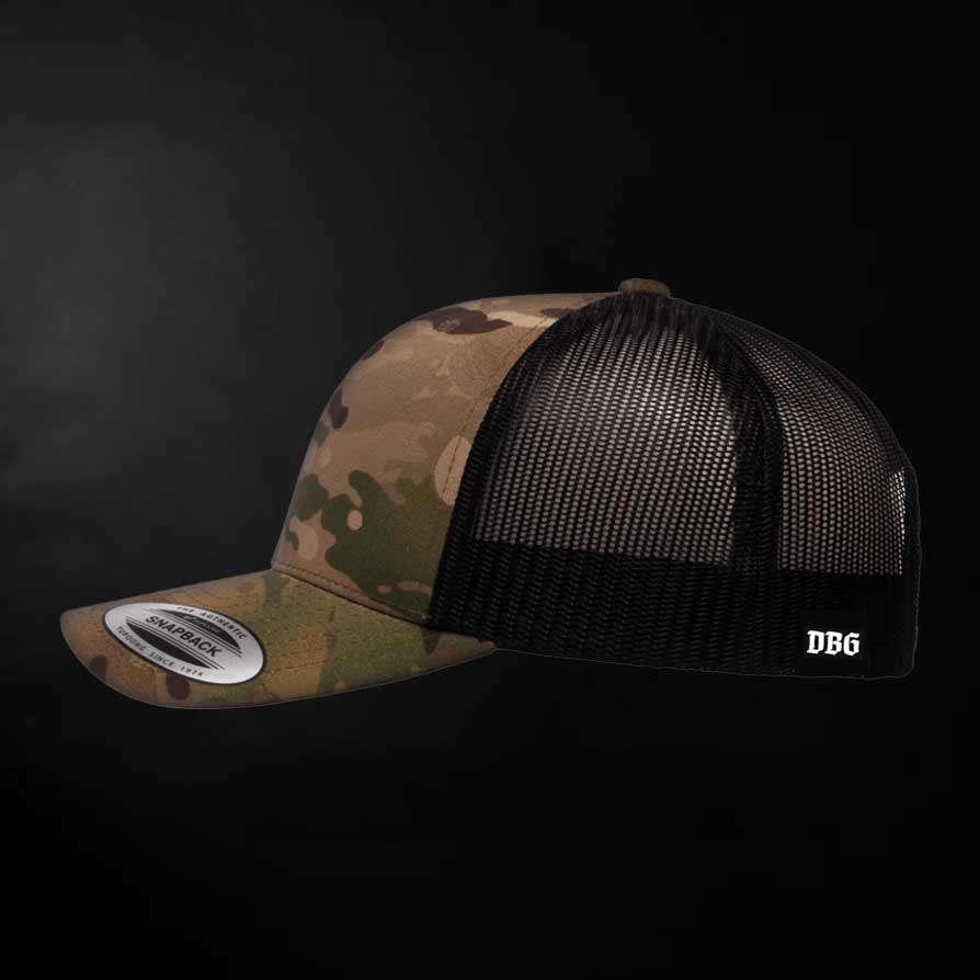 Jolly Roger Leather Patch Multi-Cam Hat