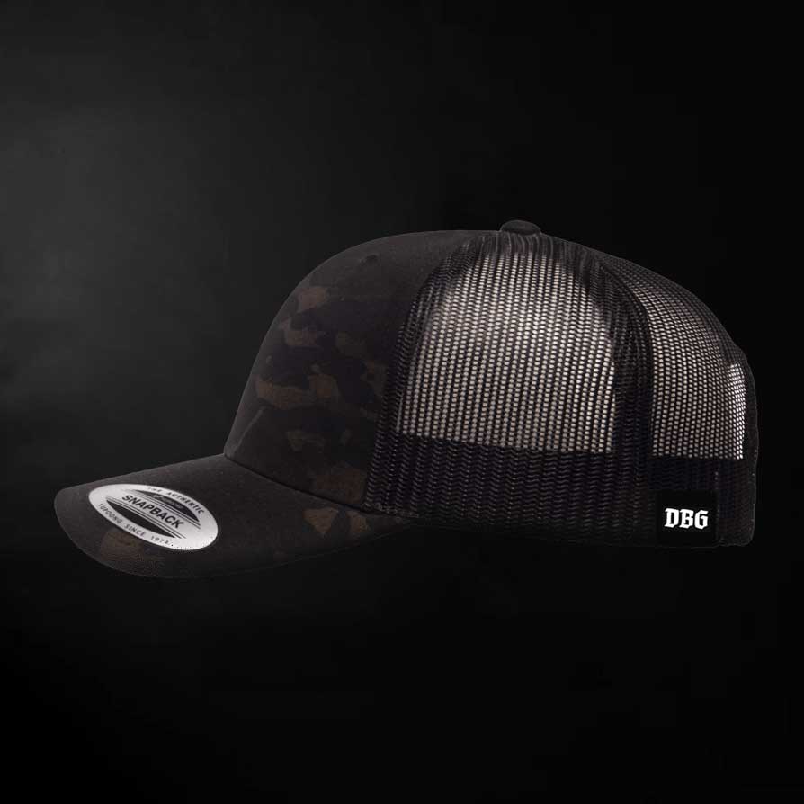 Jolly Roger Leather Patch Multi-Cam Black Hat